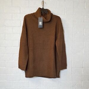Women’s Brown Turtleneck Pullover Sweater L NWT